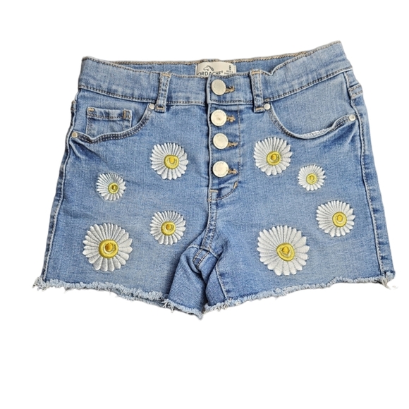 Jordache Girls Shorts Size 8 Sunflowers - Picture 1 of 3
